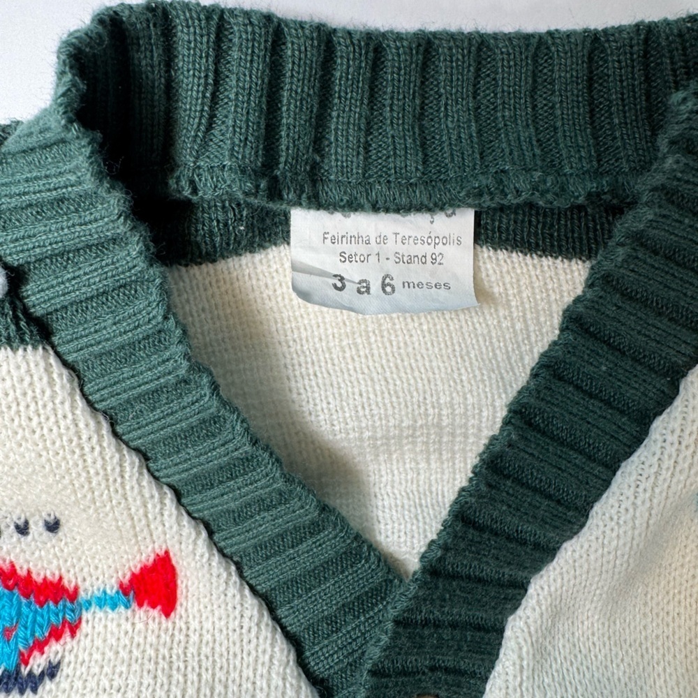 Vintage Peruvian Arpillera Sweater Size 3-6M - Picture 3 of 6